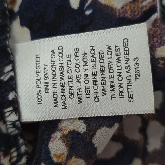 WORTHINGTON BRAND WOMEN'S PURPLE & WHITE SHORT SLEEVE BLOUSE SIZE XL - Picture 9 of 14